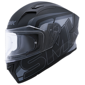 SMK STELLAR STAGE MOTORCYCLE HELMET (MA262) - MATT BLACK/GREY BLACK