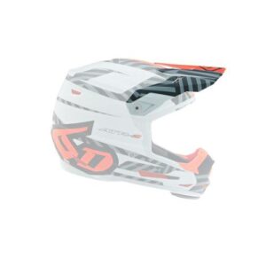 6D ATR-2Y HAVOC REPLACEMENT HELMET PEAK - NEON ORANGE/WHITE