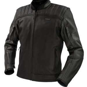 ARGON RECOIL NON PERFORATED MOTORCYCLE JACKET - BLACK