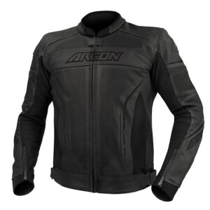 ARGON SCORCHER PERFORATED MOTORCYCLE JACKET - STEALTH