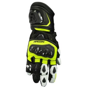 ARGON MISSION MOTORCYCLE GLOVES - BLACK/WHITE/YELLOW