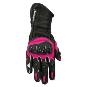 ARGON RUSH LADIES MOTORCYCLE GLOVES - BLACK/PINK