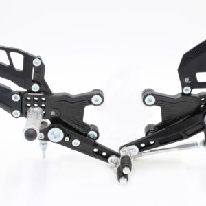 PP TUNING REAR SET APRILIA RSV4 / TUONO 1100 (2017– ) BLACK/SILVER