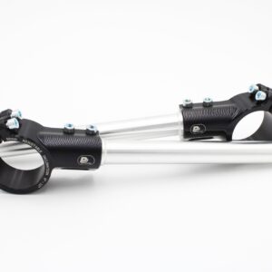 PP TUNING MOTORCYCLE CLIP-ON HANDLEBARS Ø 50 MM, WITH ADJUSTABLE GRIP INCLINATION, OFFSET 12MM,BLACK, TYPE AGO