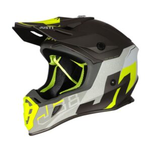 JUST1 J38 KORNER HELMET FLURO YELLOW TITANIUM MATT