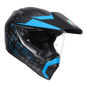 AGV AX9 Antartica Matt Black/Cyan
