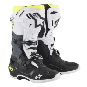 ALPINESTARS TECH 10 (MY20) BOOTS - BLACK/WHITE/YELLOW FLURO(125), 13