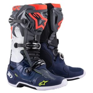 ALPINESTARS TECH 10 (MY20) BOOTS - BLACK/WHITE/DARK BLUE/RED(9079)