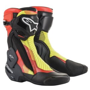 ALPINESTARS SMX PLUS V2 BOOT - BLACK/FLURO RED/FLURO YELLOW, 46
