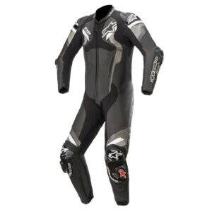 ALPINESTARS ATEM V4 LEATHER 1PC SUIT - 50, BLACK/GREY/WHITE