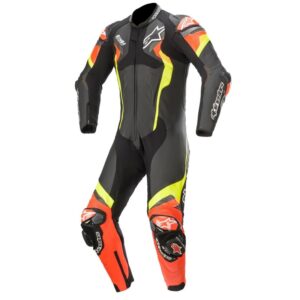 ALPINESTARS ATEM V4 LEATHER 1PC SUIT - 56, BLACK/RED/FLURO YELLOW