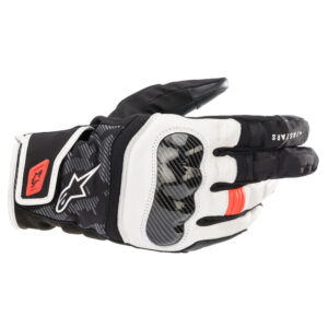 ALPINESTARS SMX Z DRYSTAR GLOVES - 3XL, BLACK/WHITE/RED FLURO
