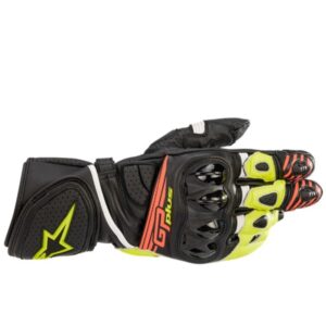 ALPINESTARS GP PLUS R2 GLOVES - BLACK/FLURO YELLOW/FULRO RED, 56