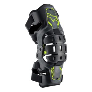 ALPINESTARS BIONIC 5S YOUTH KNEE BRACE SET - BLACK ANTHRACITE/FLURO YELLOW