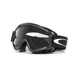 Oakley L-Frame Carbon Fibre Clear Lens OTG MX Motorcycle Goggles - Dark Grey