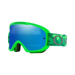 Oakley OFRAME 2.0 PRO MTB Troy Lee Designs Star Dazzle Motorcycle Goggles With Black Ice Hi Impact Lens - Green Grey