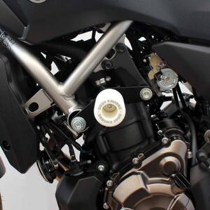 MT07, TRACER 700 & XSR700 16-20 (White frame slider kit; steel brkts case saver)