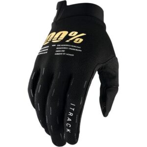100% ITRACK BLACK GLOVES