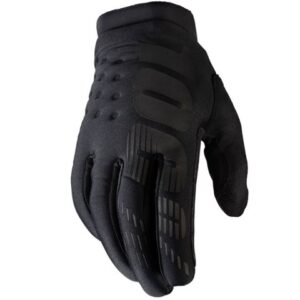 100% BRISKER BLACK/GREY GLOVES