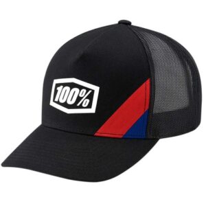 100% CORNERSTONE BLACK X-FIT HAT