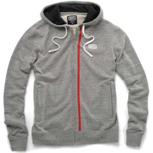 100% DREW GREY ZIP HOODIE