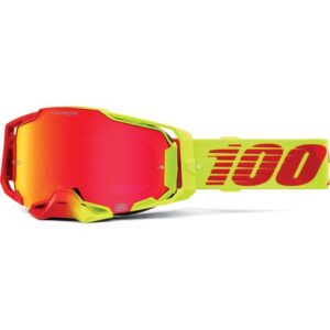 100% ARMEGA GOGGLE SOLARIS HIPER RED MIRROR LENS