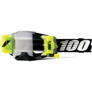 100% ARMEGA GOGGLE FORECAST BLACK CLEAR LENS
