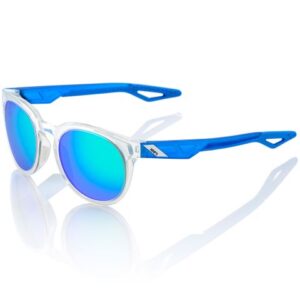 100% CAMPO SUNGLASSES POLISHED CRYSTAL CLEAR WITH GREEN MULTILAYER LENS