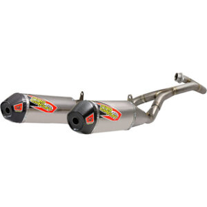 PRO CIRCUIT HONDA CRF450R 17-18 T6 DUAL PRO STAINLESS STEEL/TITANIUM/CARBON EXHAUST SYSTEM
