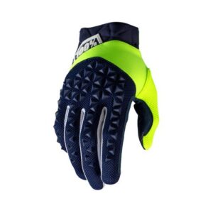100% AIRMATIC FLUO YELLOW/NAVY GLOVES