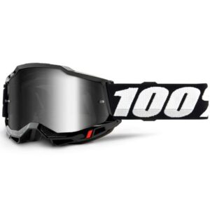 100% ACCURI2 GOGGLE BLACK MIRROR SILVER LENS