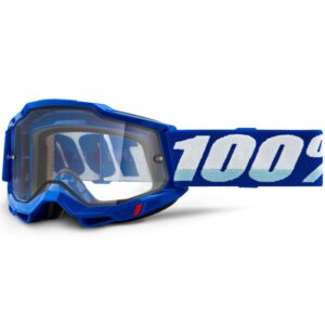 100% ACCURI2 ENDURO MOTO GOGGLE BLUE CLEAR LENS