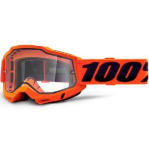 100% ACCURI2 ENDURO MOTO GOGGLE ORANGE CLEAR LENS