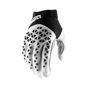 100% AIRMATIC STEEL BLACK/WHITE GLOVES