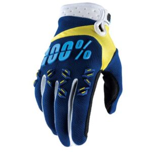 100% AIRMATIC YELLOW/NAVY GLOVES
