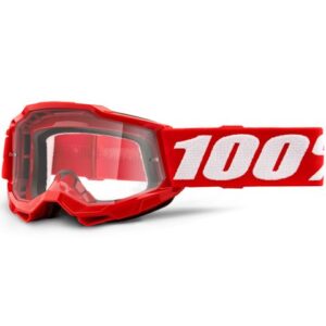 100% ACCURI2 YOUTH GOGGLE RED CLEAR LENS